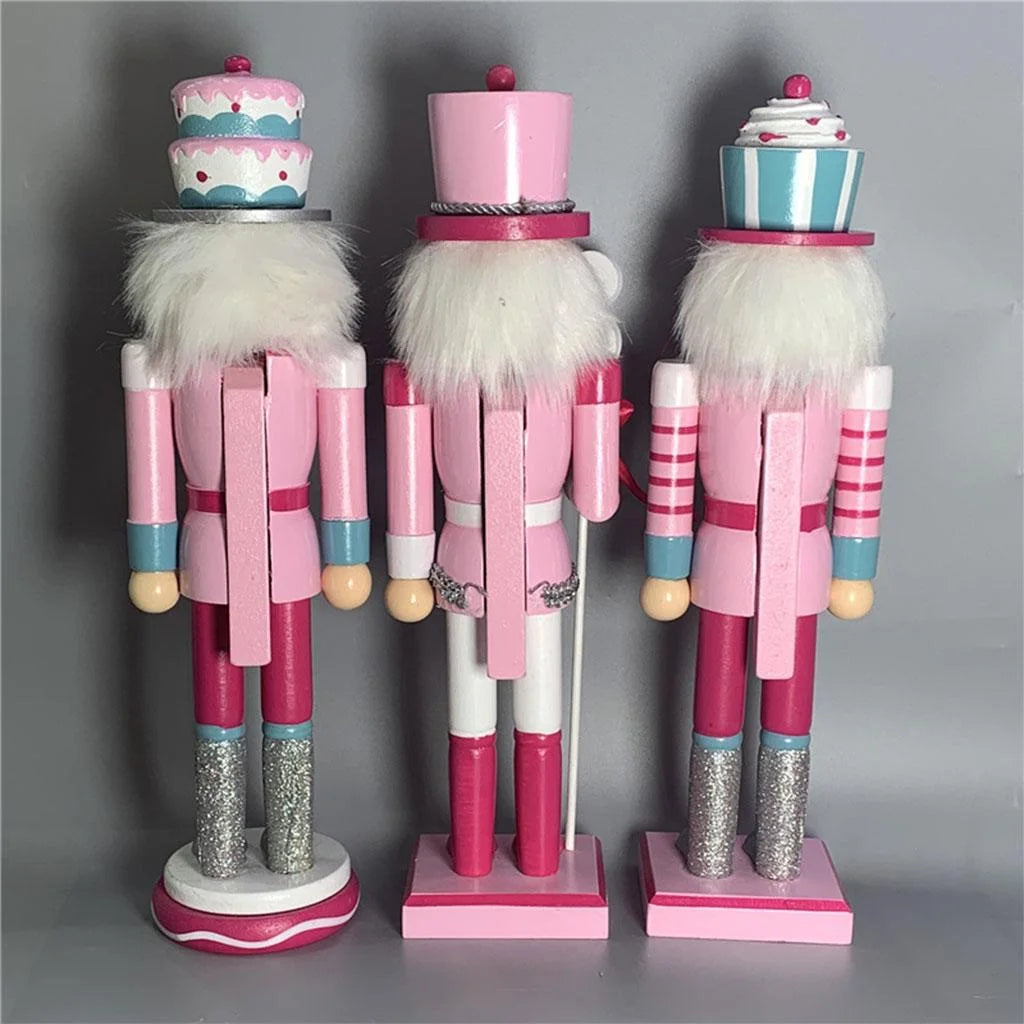 35cm Wood Standing Nutcracker Soldier Figures O1810