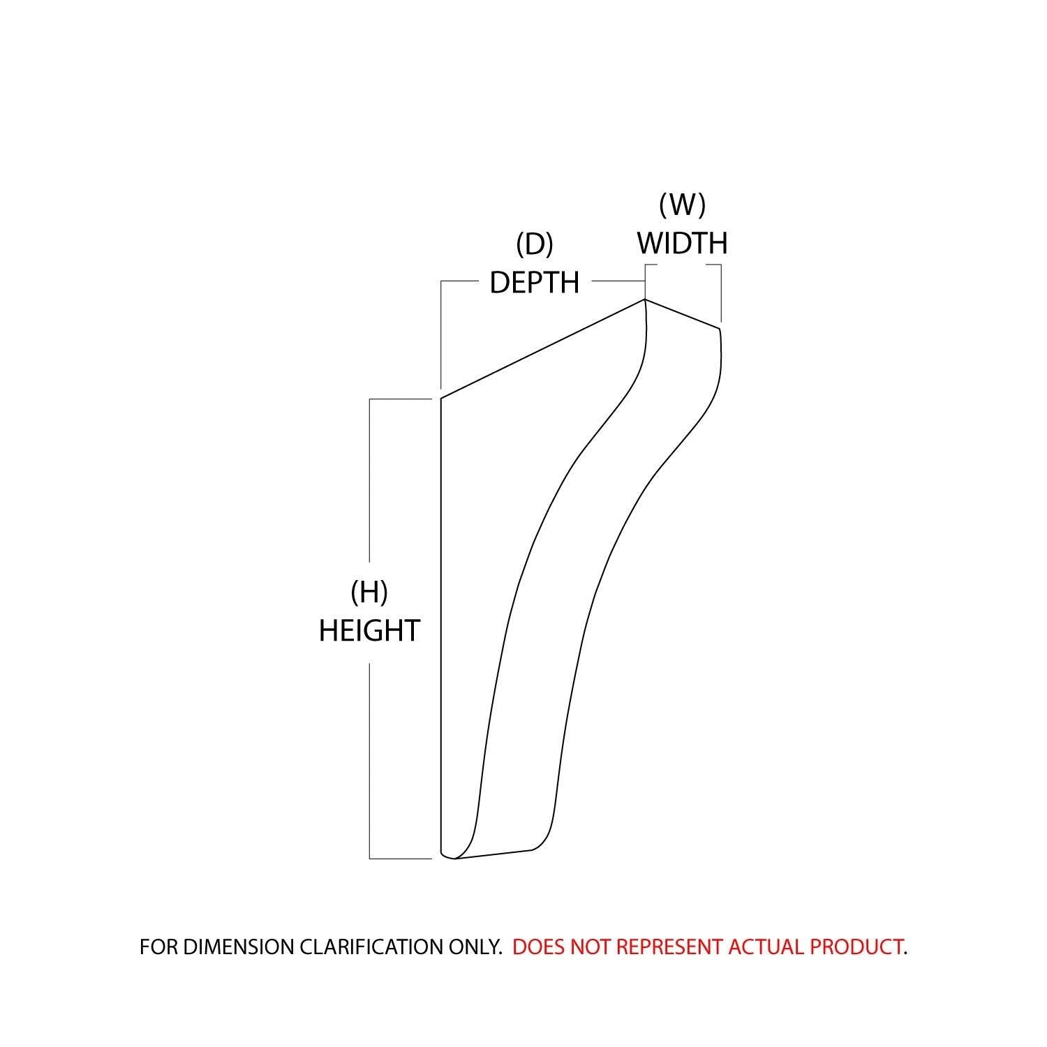 Large Plain Wood Corbel H8856