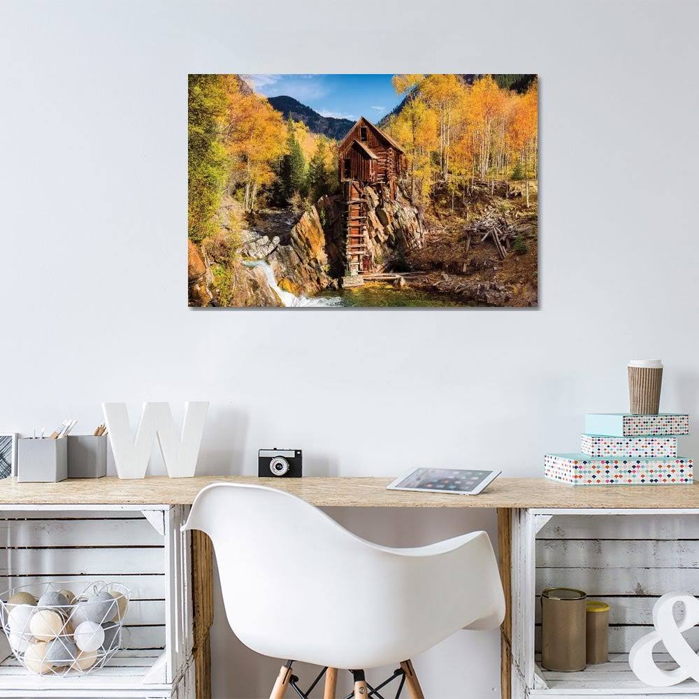 Canvas Wall Decor Prints - Old Mill in Autumn, Colorado Q160177