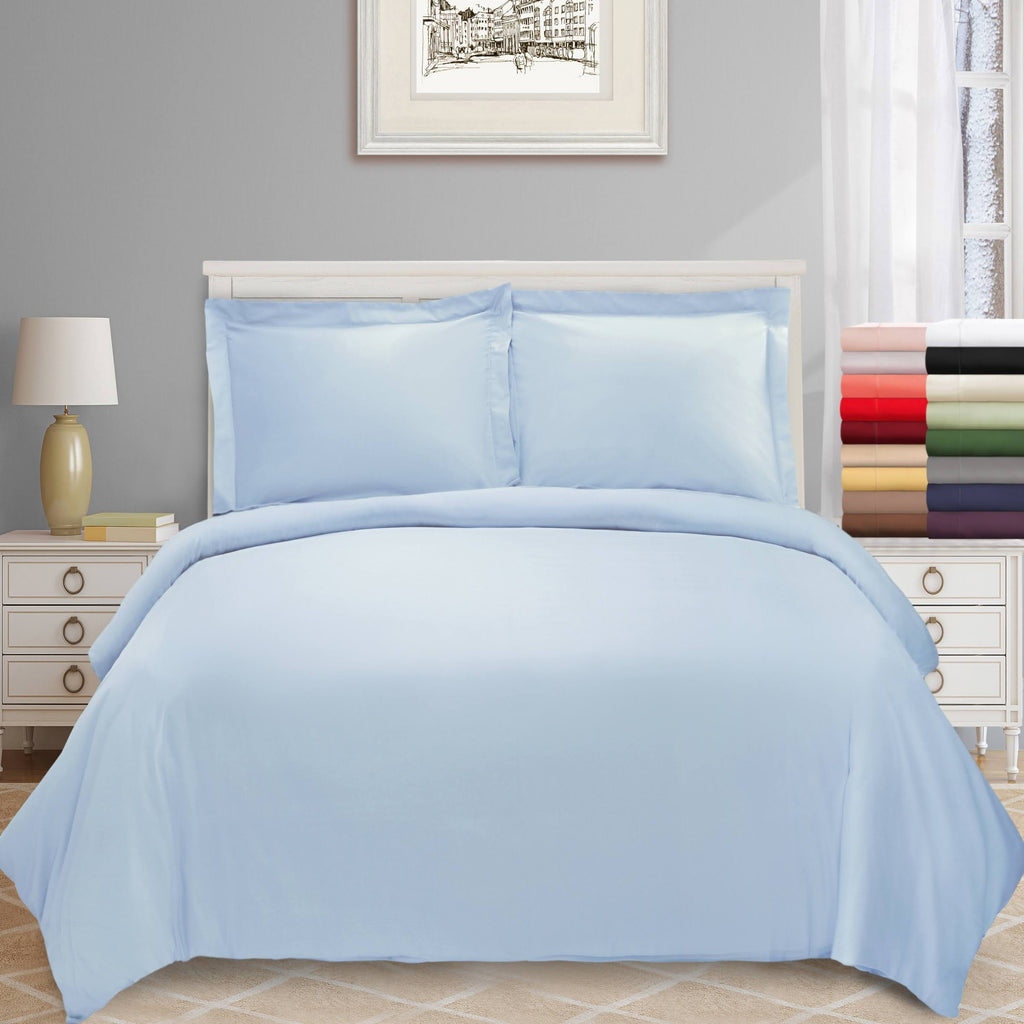 300 Thread Count Cotton Solid Duvet Cover Set King/California King Green H674310