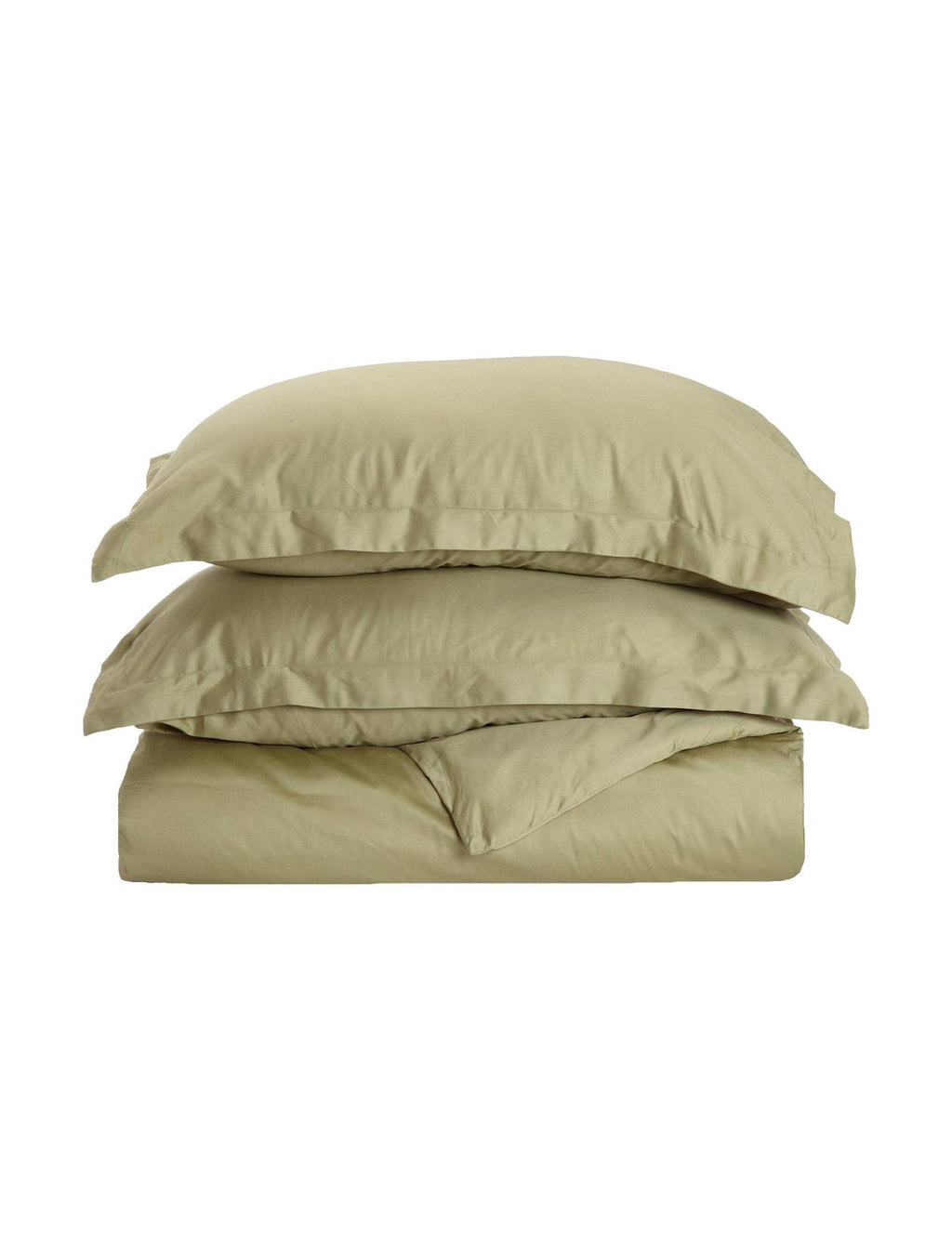 300 Thread Count Cotton Solid Duvet Cover Set King/California King Green H674310