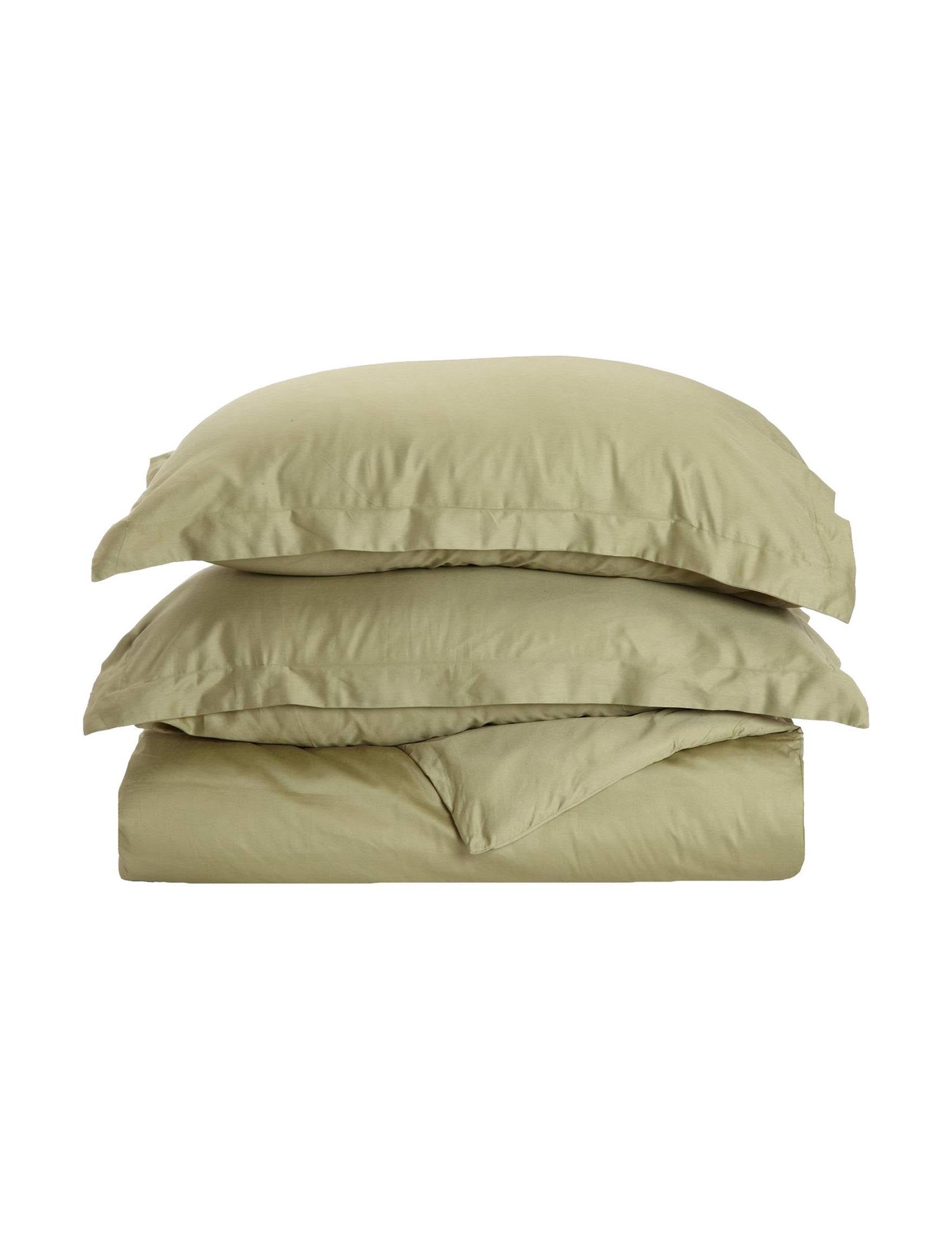 300 Thread Count Cotton Solid Duvet Cover Set King/California King Green H674310