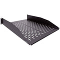 2U 19-inch Vented Rack Mount Cantilever Fixed Server Cabinet Shelf 22-inches Deep Black M105972