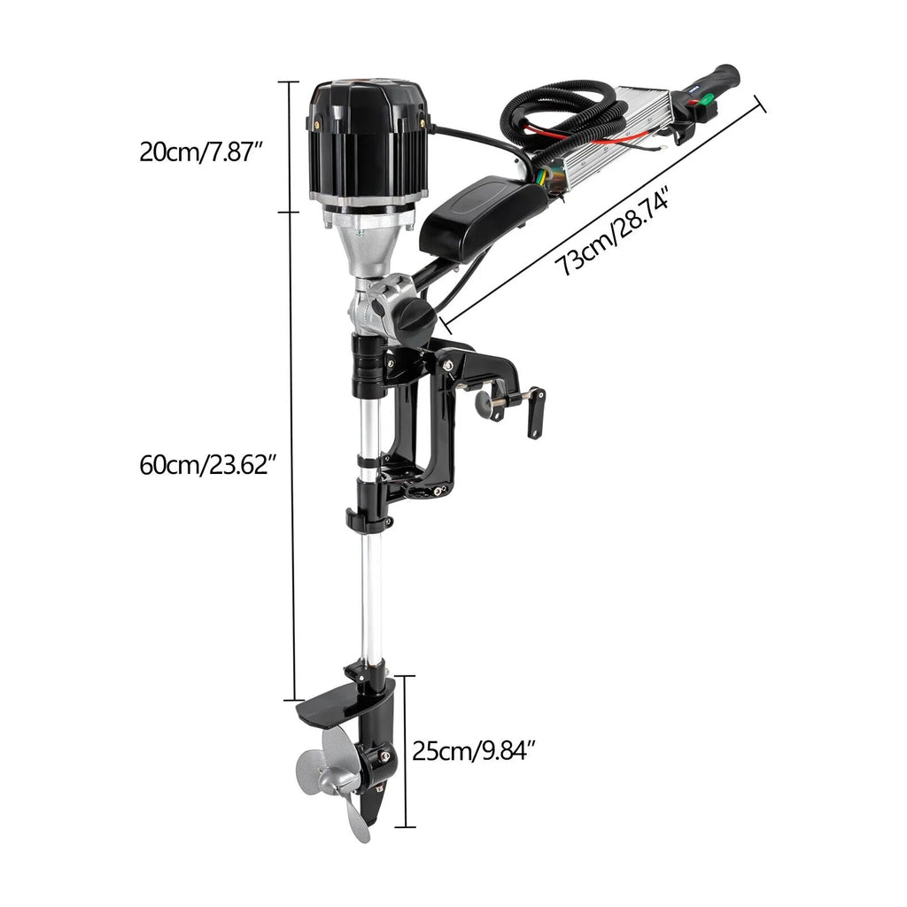 1000W 48V Electric Outboard Motor Brushless Trolling Motor with Adjustable Bracket L531193