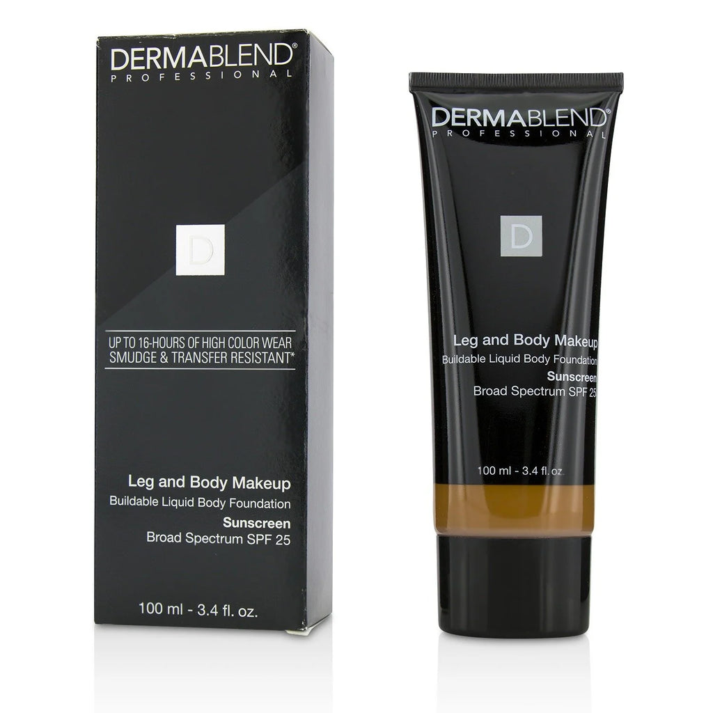 Leg and Body Make Up Liquid Body Foundation Sunscreen Broad Spectrum SPF 25 - #Deep Natural 100ml/3.4oz X6309