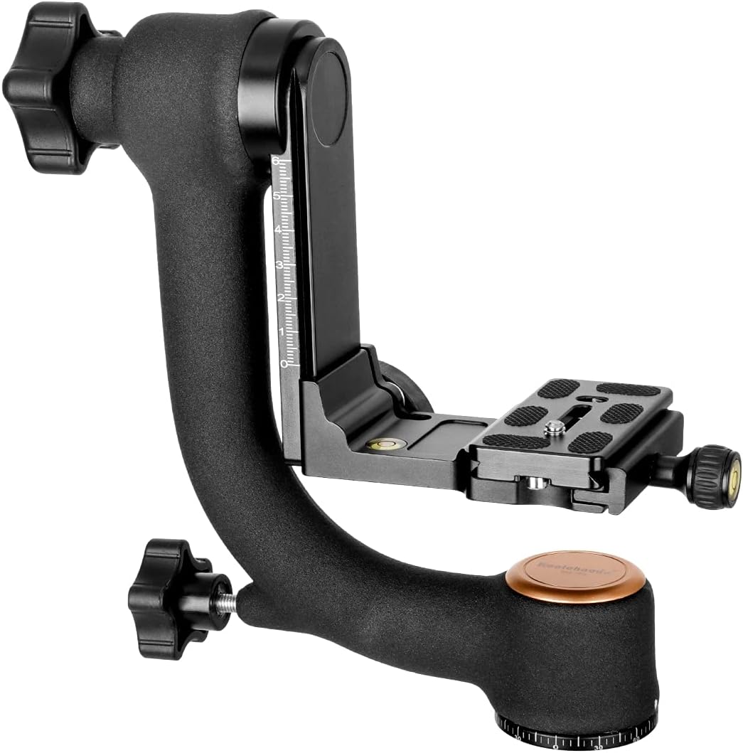Q45 Gimbal Head Heavy Duty Metal Gimbal Tripod Head with Arca-Type Quick Release Plate and Bubble Level for DSLR Cameras up to 26lbs/12kg O242435