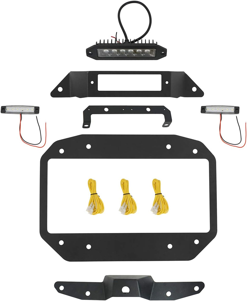 Spare Tire Delete License Plate Relocation Kit with Third Brake Light L198318