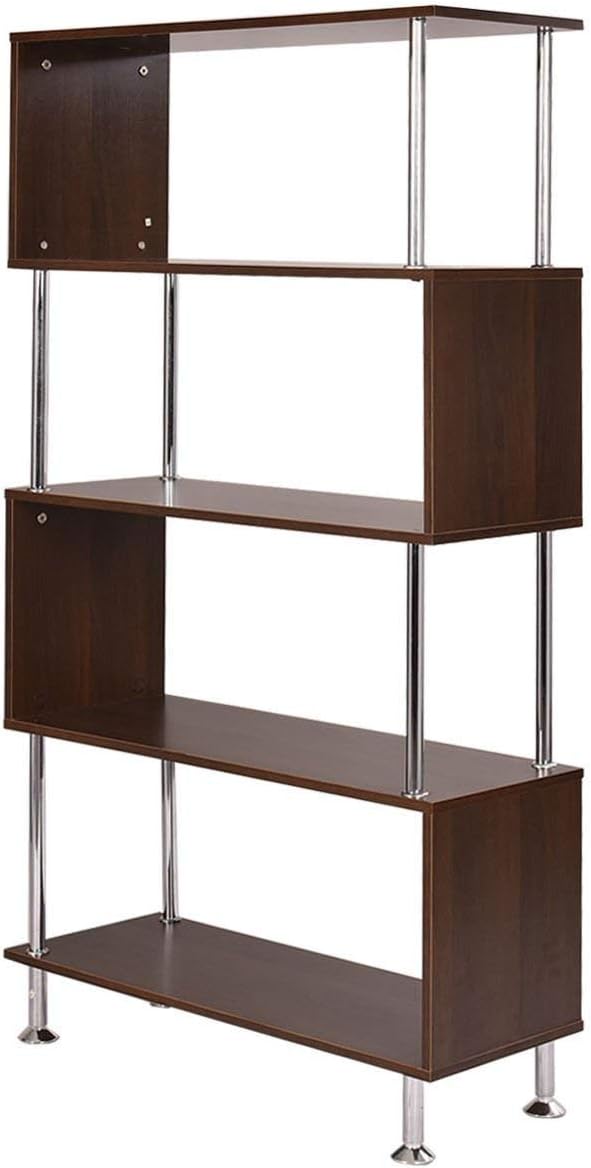 4-Tier Wooden Bookcase Bookshelf Y58698