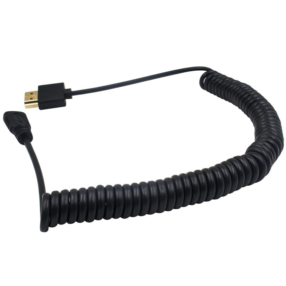 Mini HDMI to HDMI Coiled Cable 4K 1080p 3D 2.5M L71128