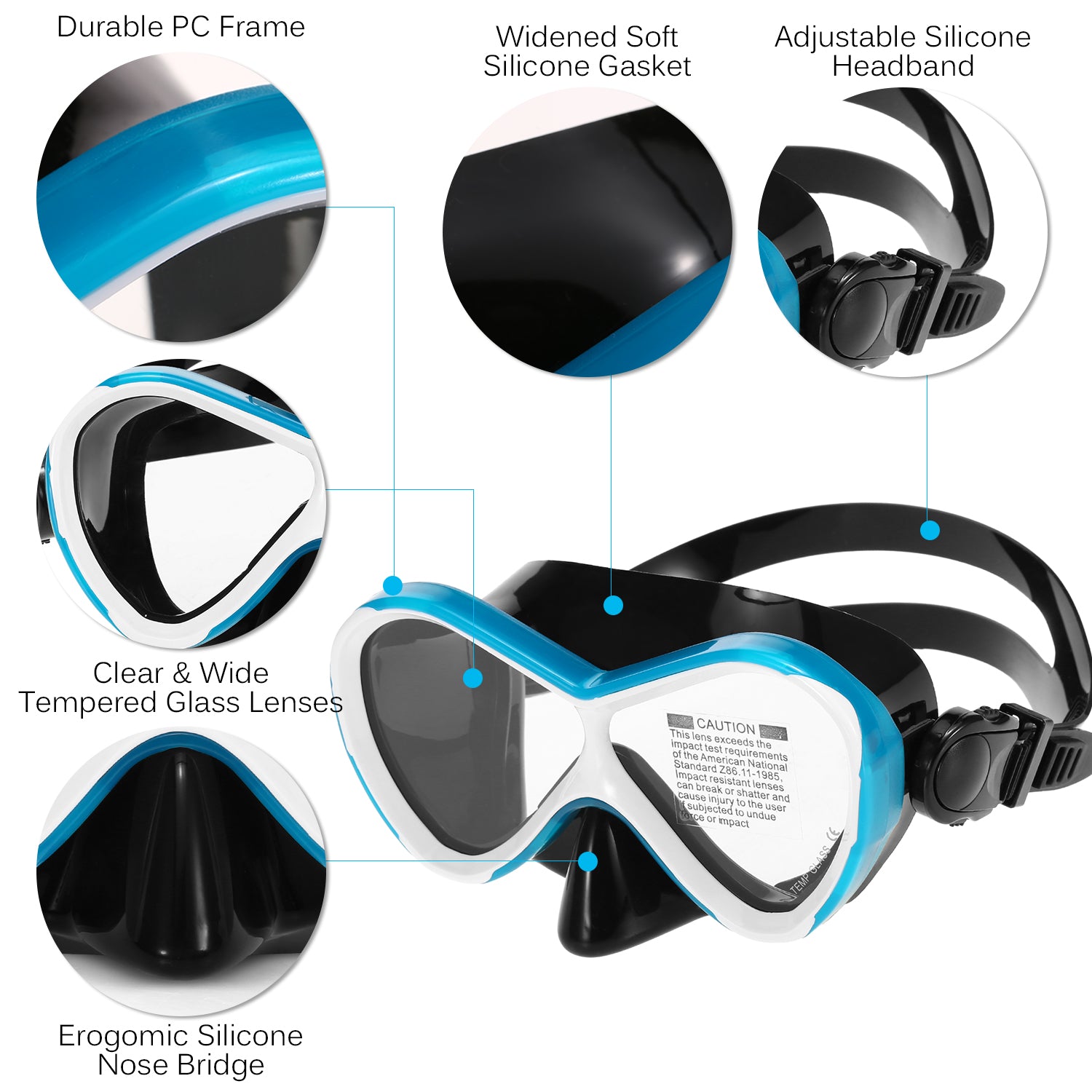 Snorkel Tube with Lens Adjustable Y7236