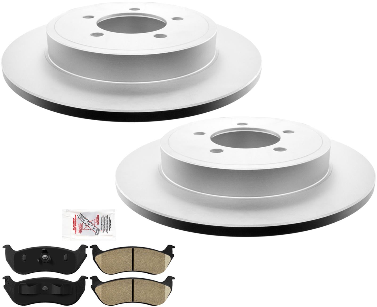 Rear Coated Rotors Brake Pads Hub Wheel Bearing S175