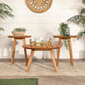 3-Piece Round Acacia Patio Table Set B455417