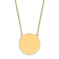 14k Yellow Gold Disc Necklace 18inch P13112