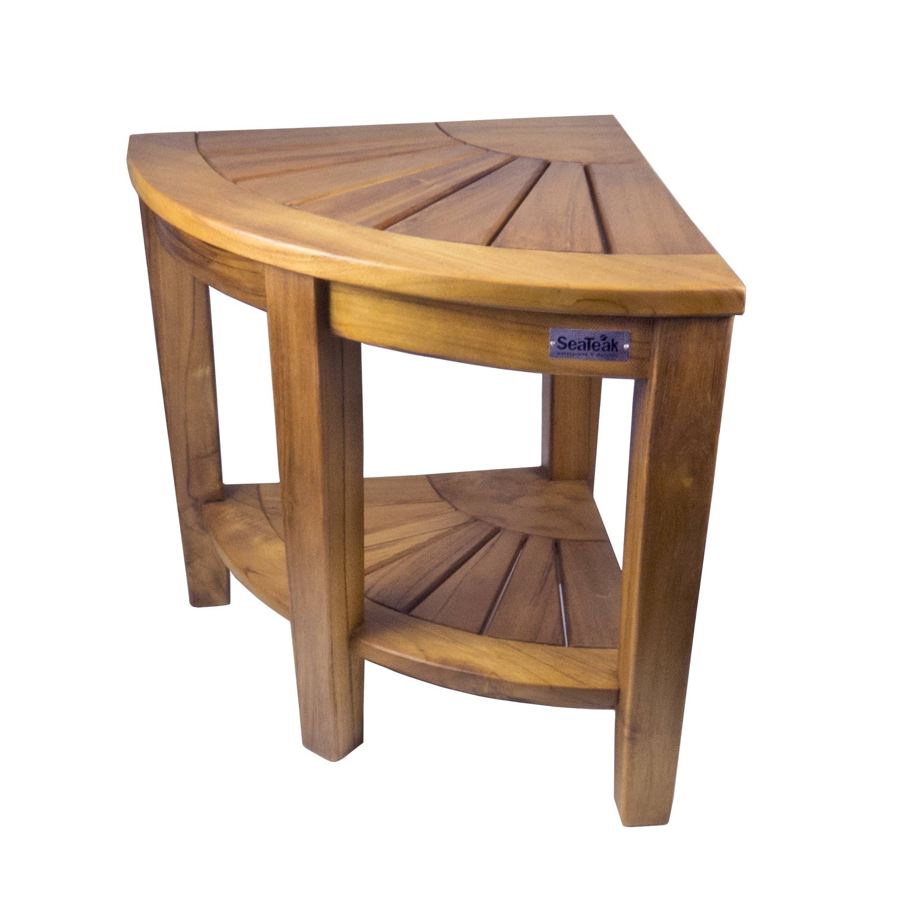 Oiled Finish Shower Corner Seat A9296