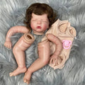 Bebe Reborn Doll Kit Luisa With Hair Transplant Handmade Doll Parts 3D Skin DIY Toys With Cloth Body Painted Doll Kit F534