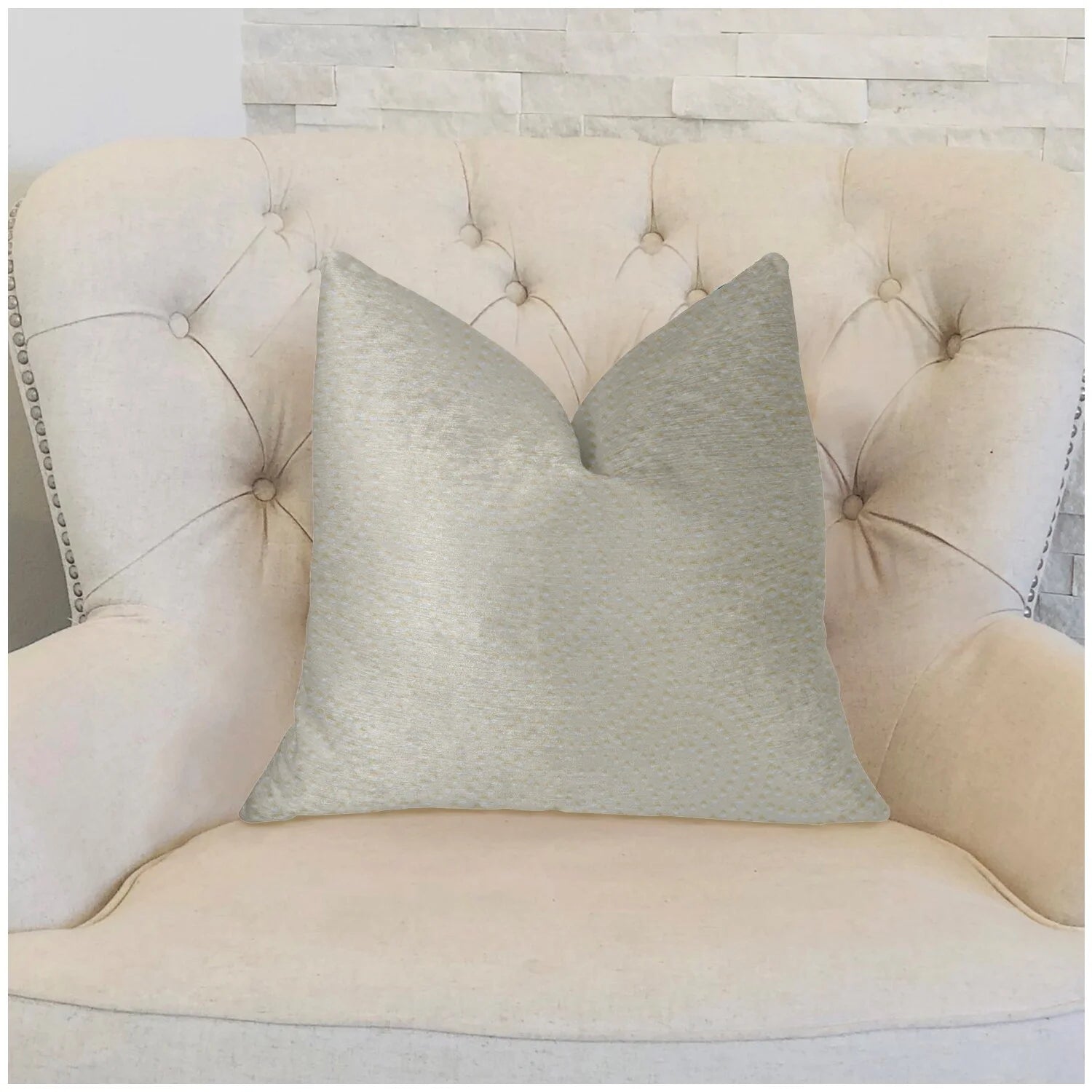 White Dove White Artificial Leather Throw Pillow I7514