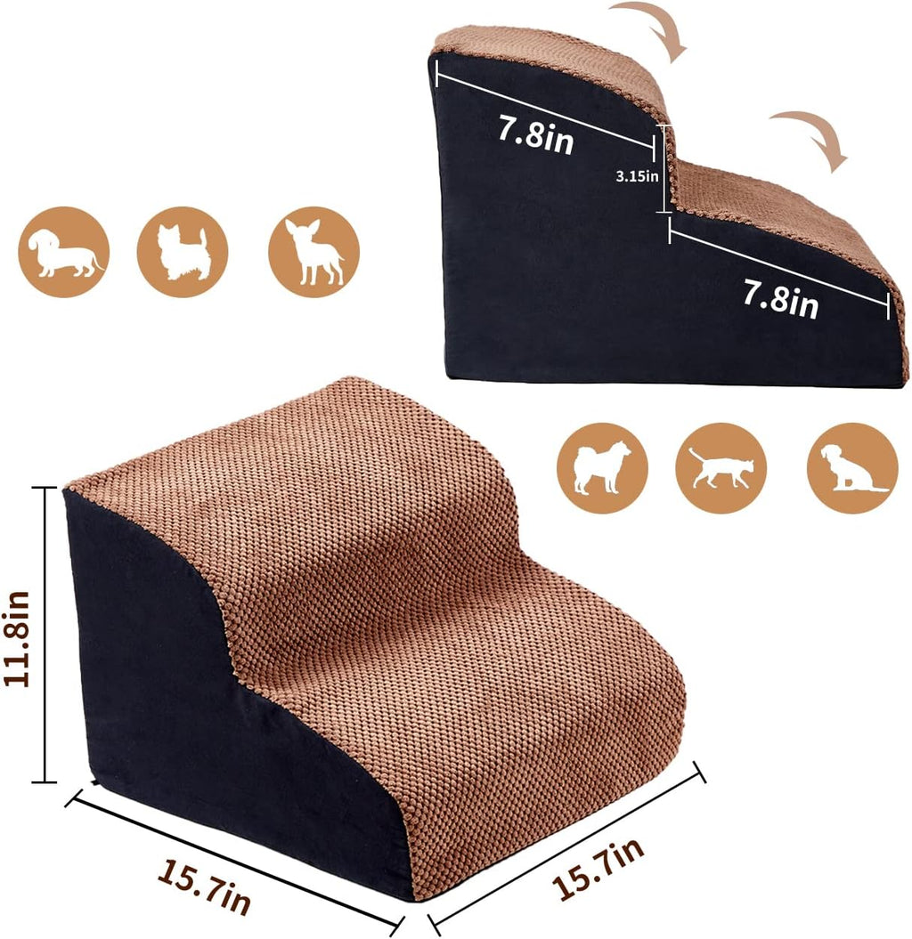 2 Steps High-Density Foam Dog Stairs B740