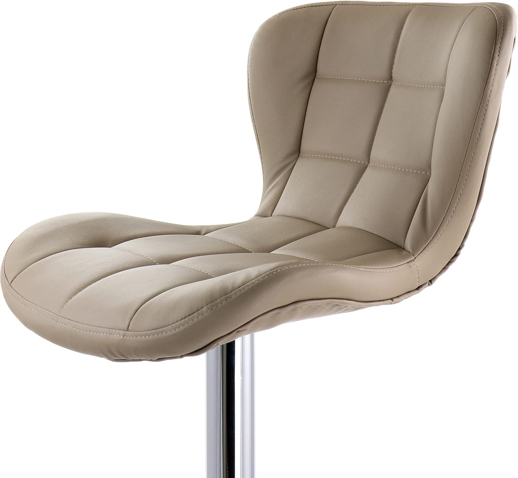 2 Piece Adjustable Faux Leather Bar Stool with Chrome Base K341813