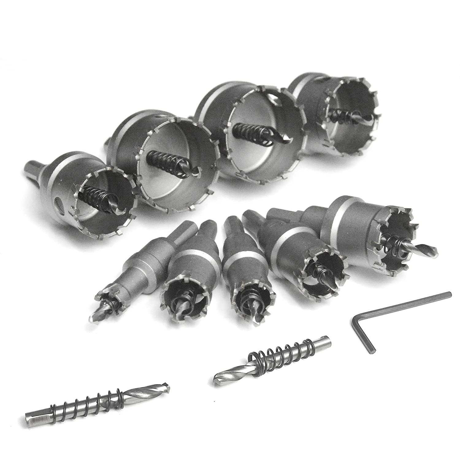 9PCS Carbide Hole Saw Kit 5/8 to 2-1/8 Inch Cutting Diameter Tungsten Carbide Tipped Hole Cutter Set C429560