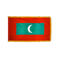 Maldives Flag with Side Pole Sleeve and Fringe M6805