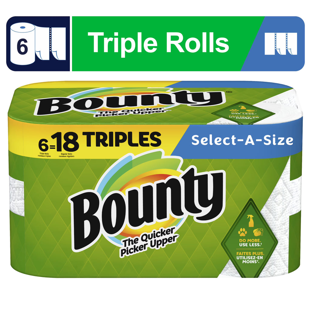 6 Triple Rolls White Paper Towels F44708