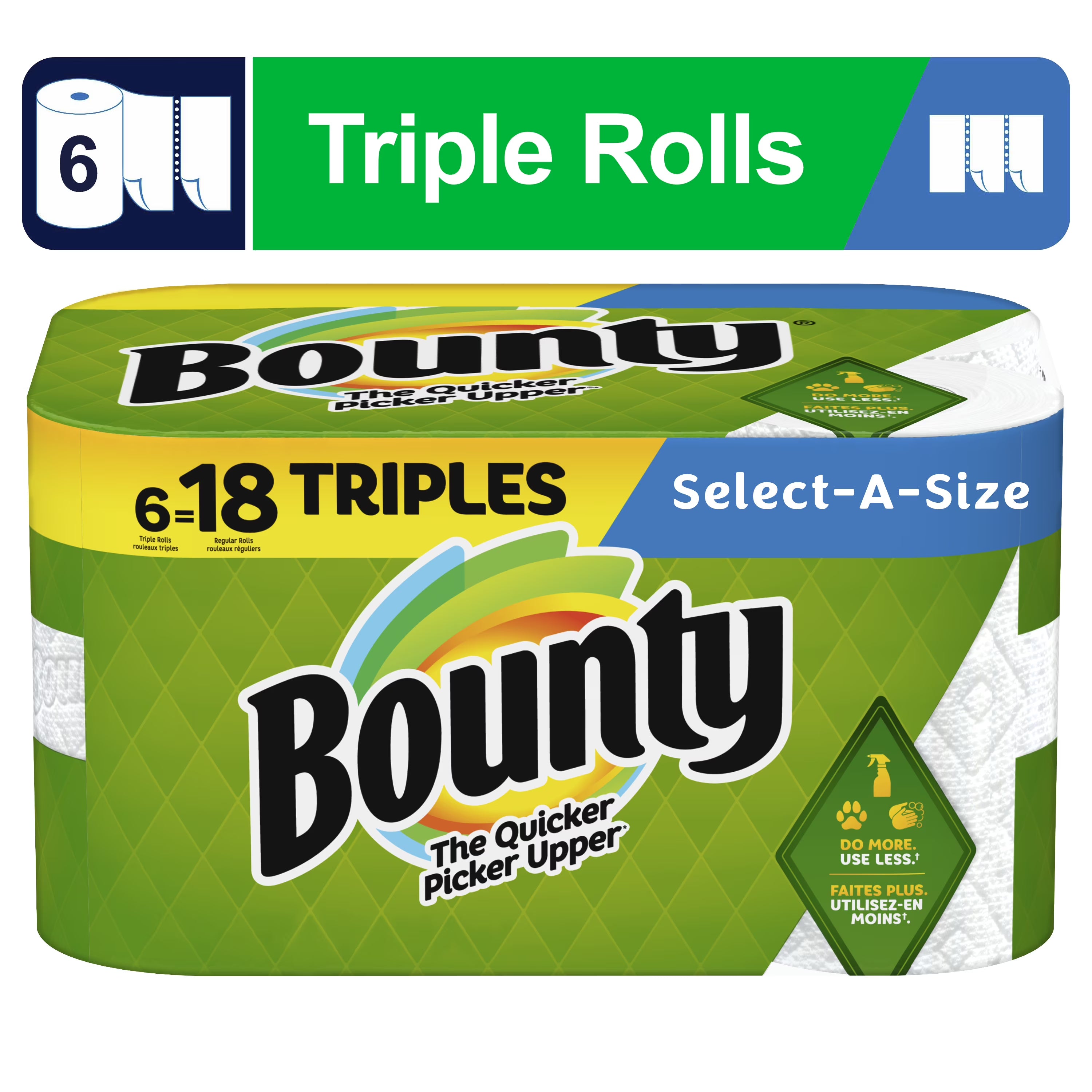 6 Triple Rolls White Paper Towels F44708