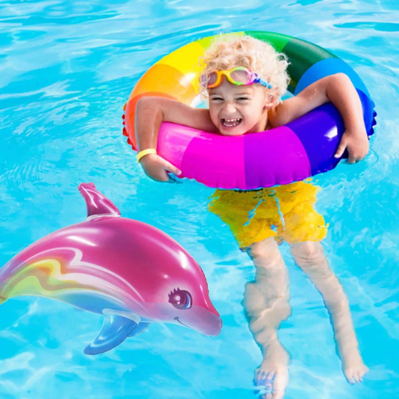 Inflatable Dolphin Pool Toy G287136