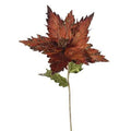 Chocolate Artificial Christmas Poinsettia Stem N4520