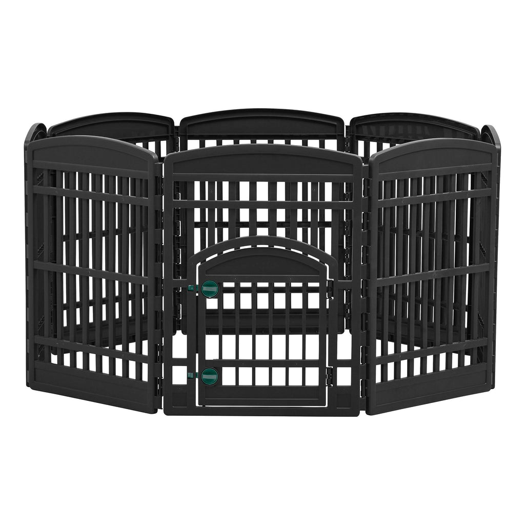 8 Panel Plastic Playpen, Hunter Green - Black Q946465