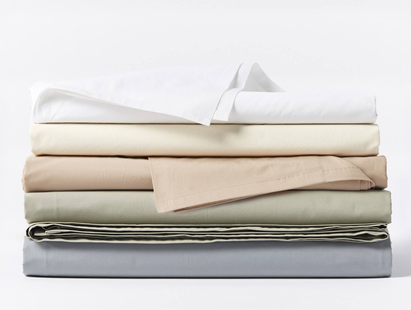 300 Percale Fitted Sheet Twin Alpine White A5249
