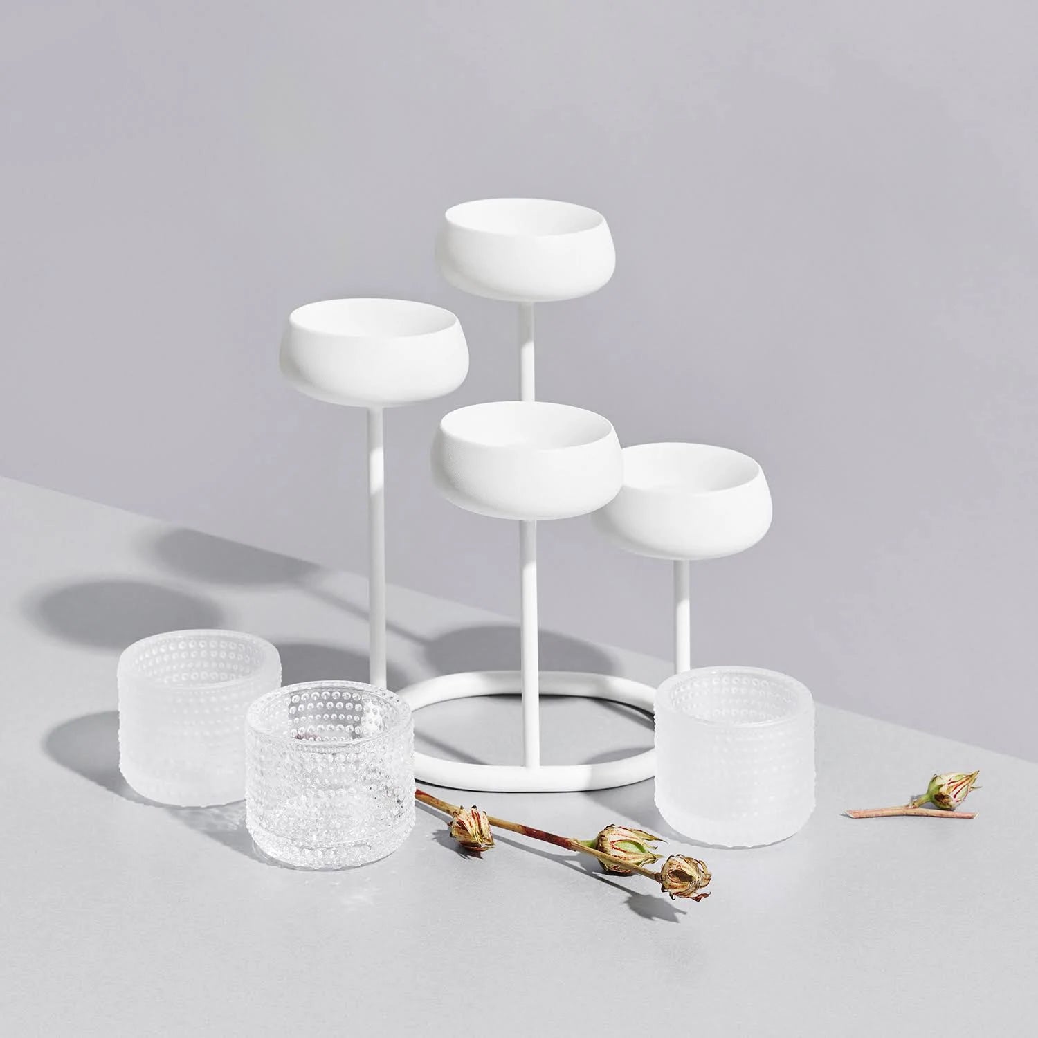 White Candelabra H68091