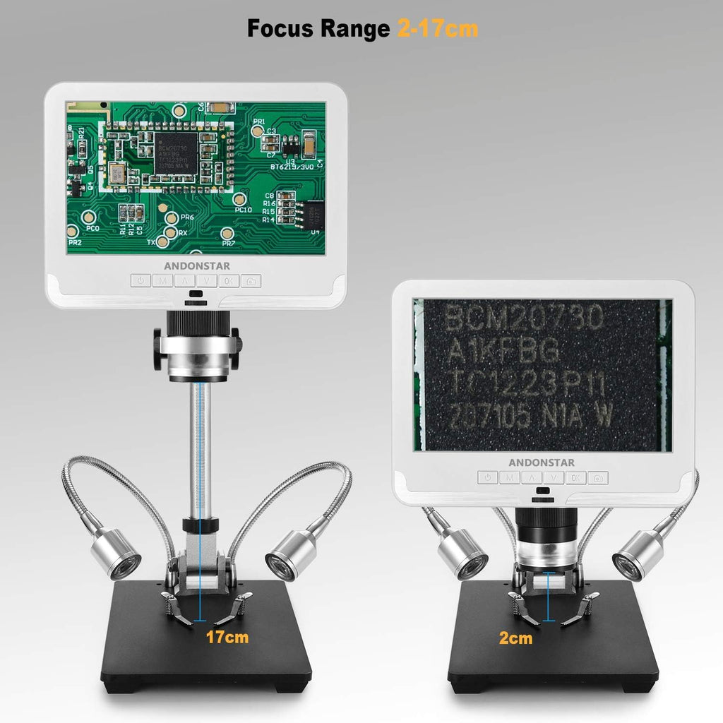 Black 7 inch LCD 1080P Digital Microscope with 200X Magnification C13344