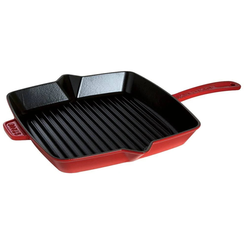 Cast Iron Square Grill Pan, 12-in, Dark Blue J21992