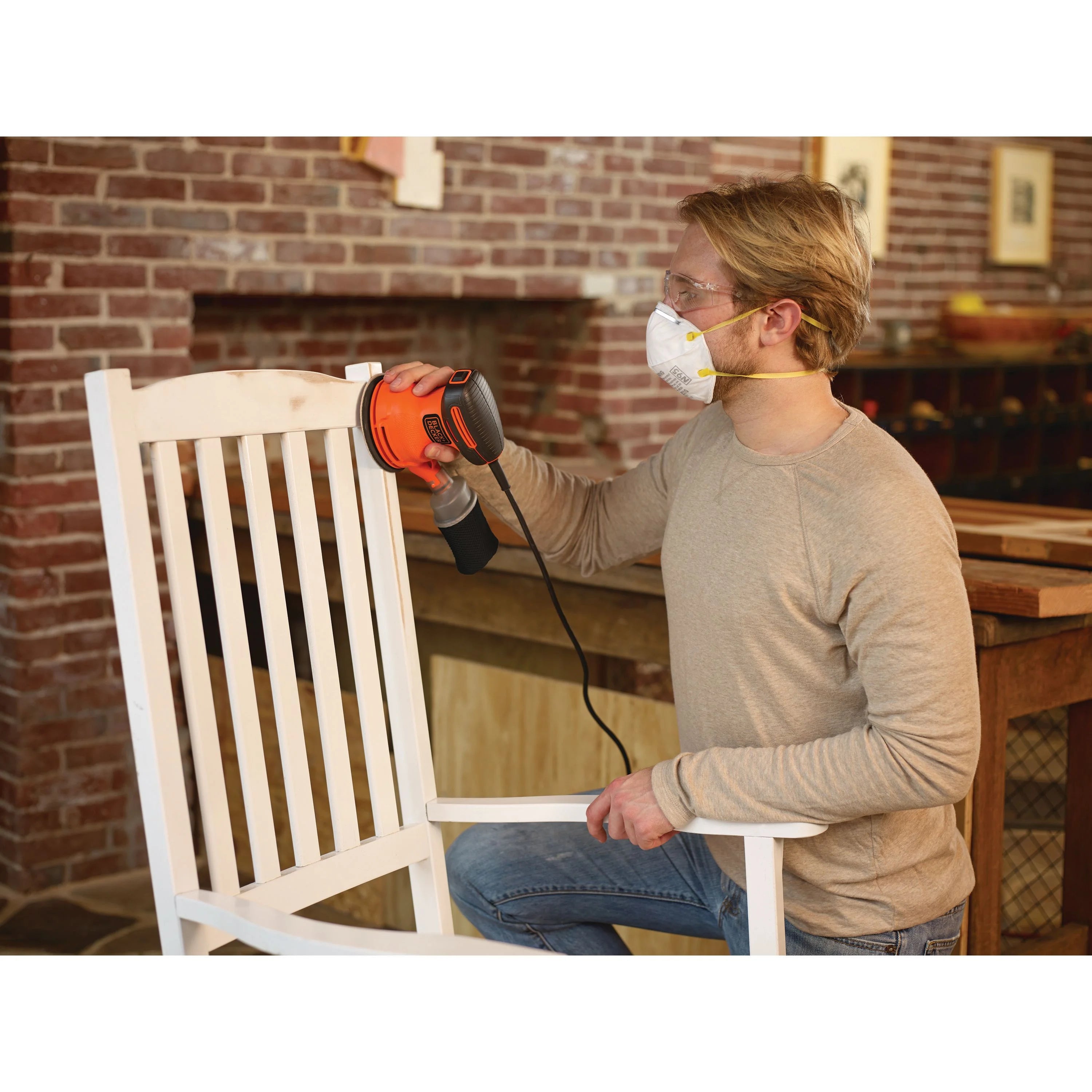 120V 2 Amp Brushed 5 in. Corded Random Orbit Sander J273