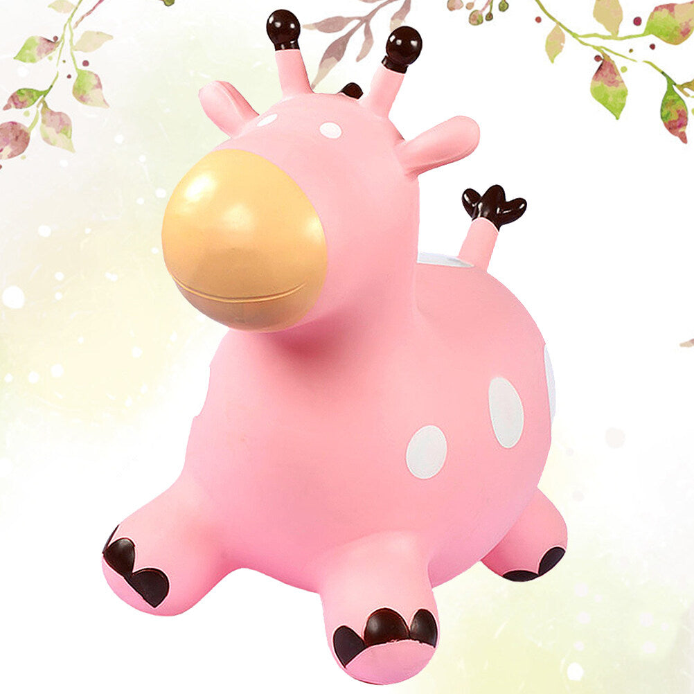 Inflatable Bouncing Horse Outdoor Toy with Air Pump (Pink) F9785