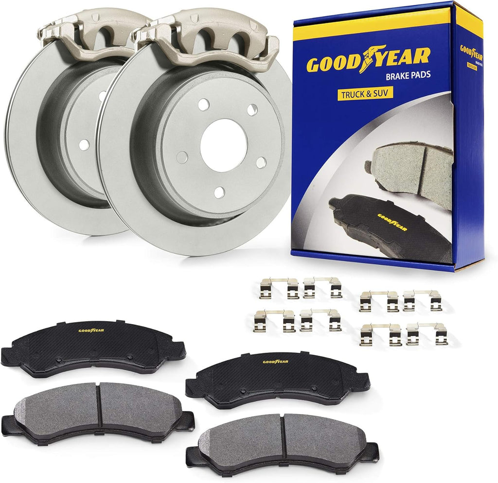 Front Brake Calipers Rotors Ceramic Pads C993314