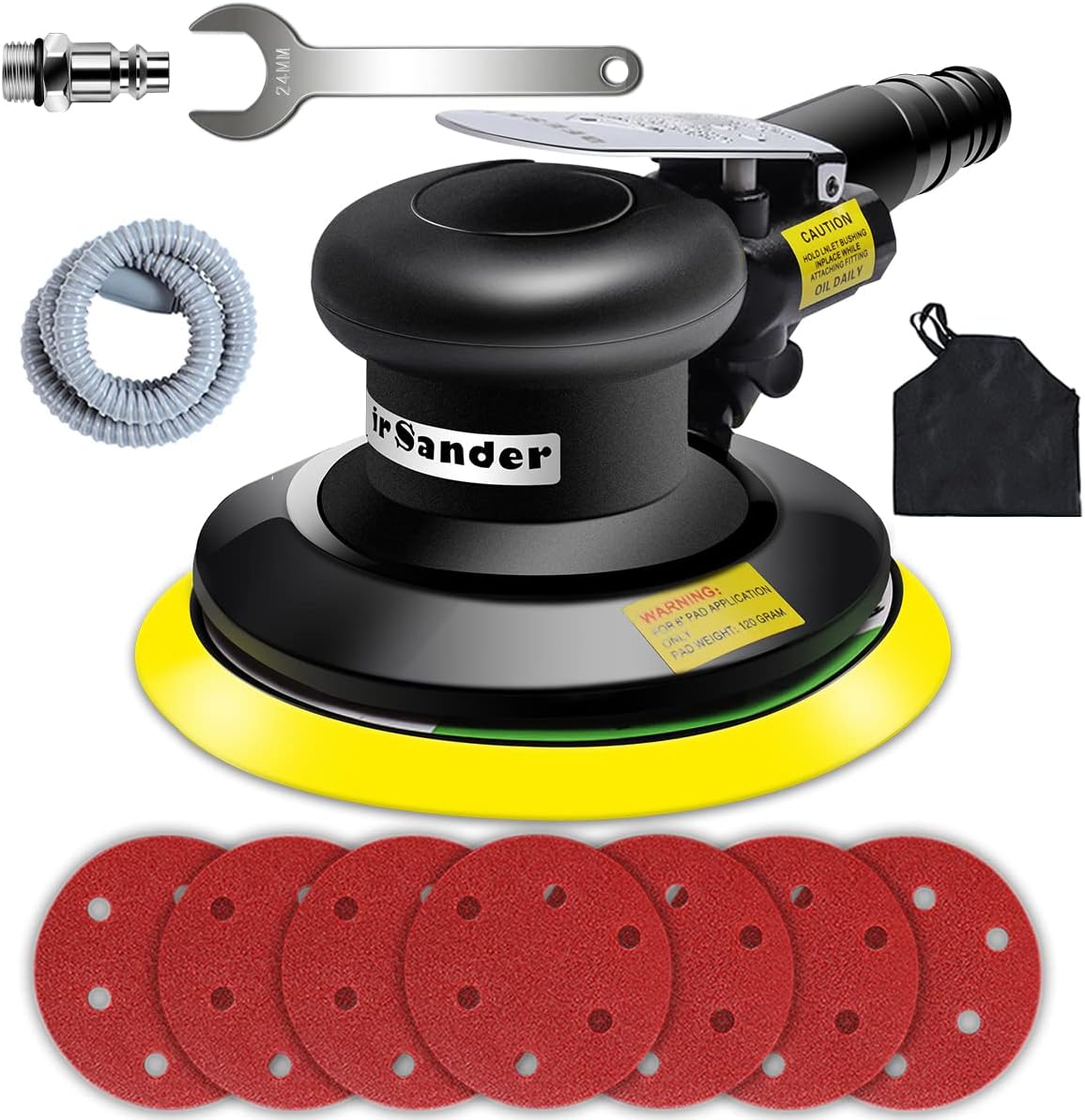 6" Dual Action Pneumatic Orbital Sander Pack of 2 V70137