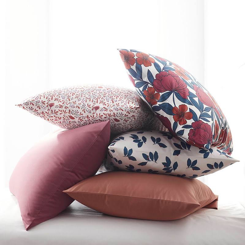 Red Multi Cotton Sateen Duvet Cover, Twin O338