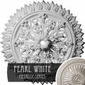 Pearl White Hand-Painted Ceiling Medallion D59502