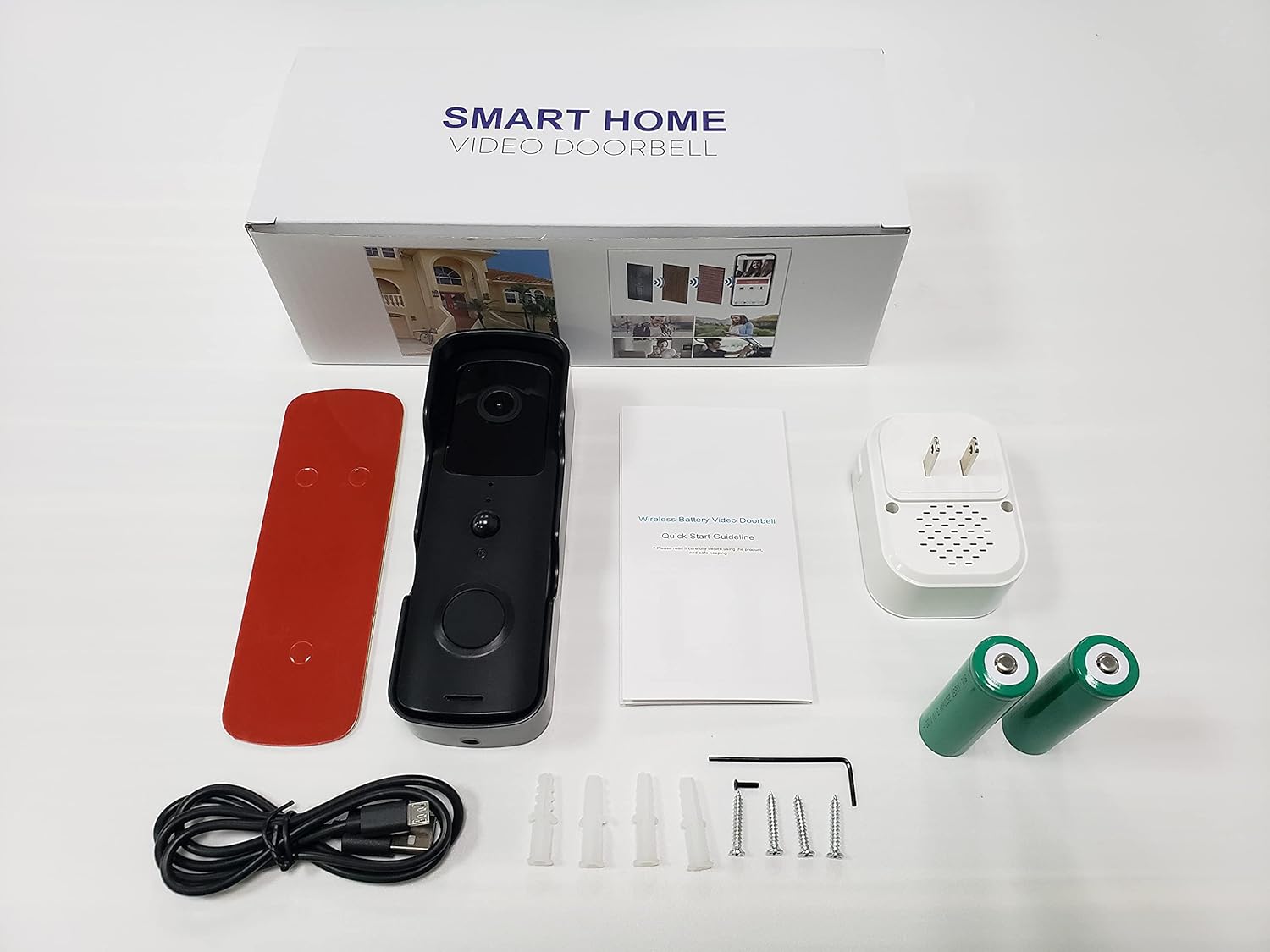 Wireless Video Doorbell Camera with Chime and Batteries L805061