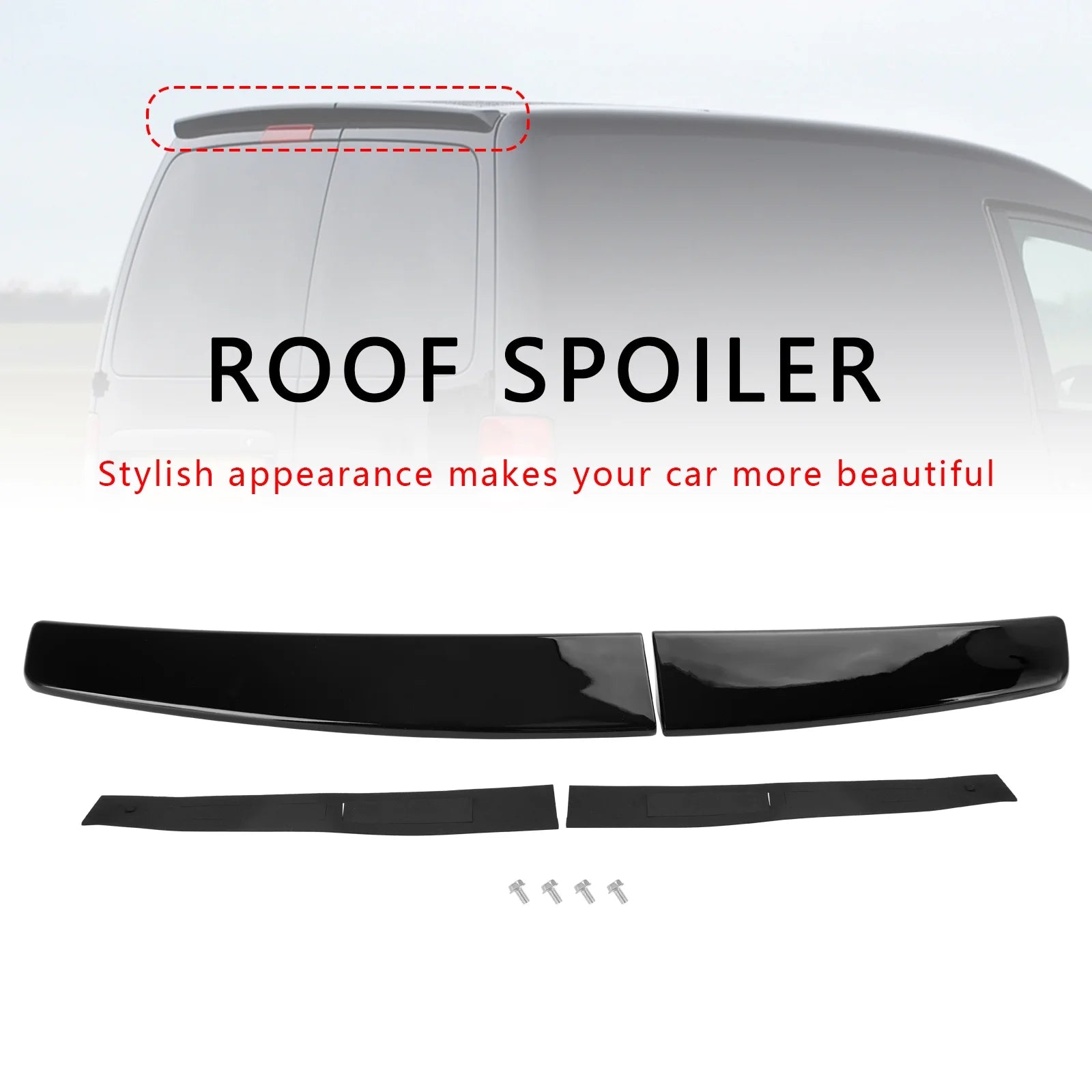 Gloss Black Rear Twin Barn Door Trunk Spoiler C460593