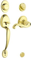 Plymouth Handleset with Flair Interior Lever Right Hand Bright Brass Dummy Style D7976