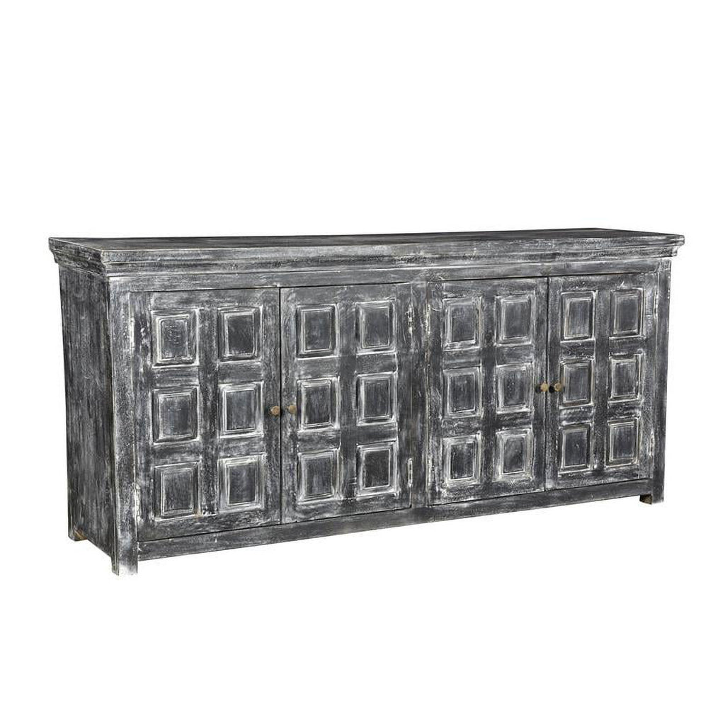 Solid Wood 4 Door Sideboard in Gray B747