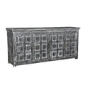 Solid Wood 4 Door Sideboard in Gray B747