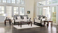 Walnut Light Gray Chenille Sofa and Loveseat K441557