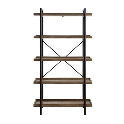 Rustic Oak Rectangular Bookcase K303