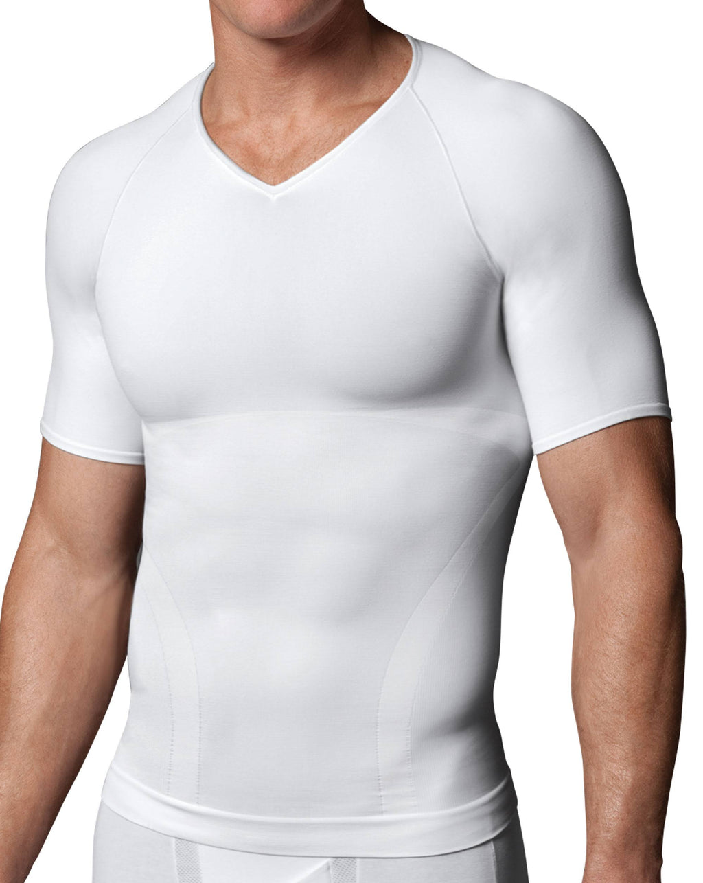 White V-Neck Tee B6198