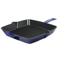 Cast Iron Square Grill Pan, 12-in, Dark Blue J21992
