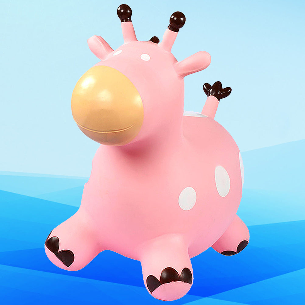 Inflatable Bouncing Horse Outdoor Toy with Air Pump (Pink) F9785