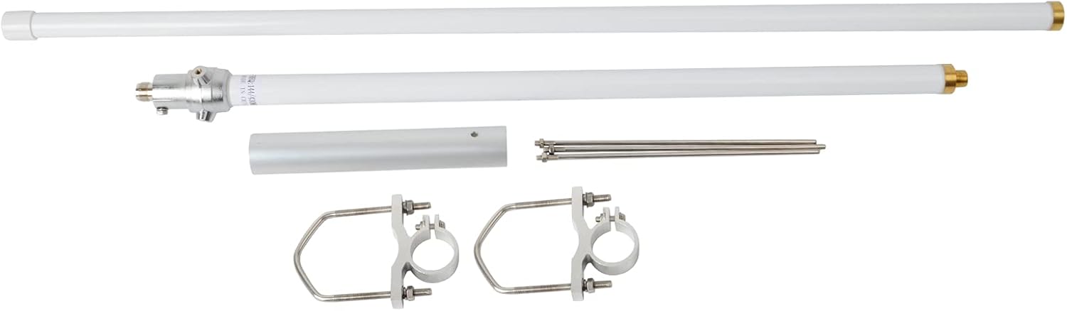Dual Band Fiberglass Vertical Base Antenna with SO-239 Connector E64288